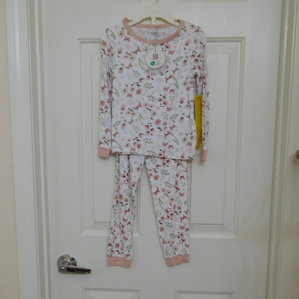 NWT 2pc Milkberry Floral Bamboo Top Pants Pajamas sz 4t